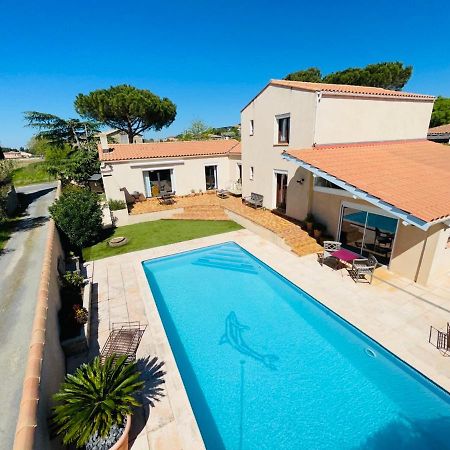 Annexe Des Pins - Studio Gite Avec Piscine & Climatisation Villeneuve-lès-Béziers 외부 사진