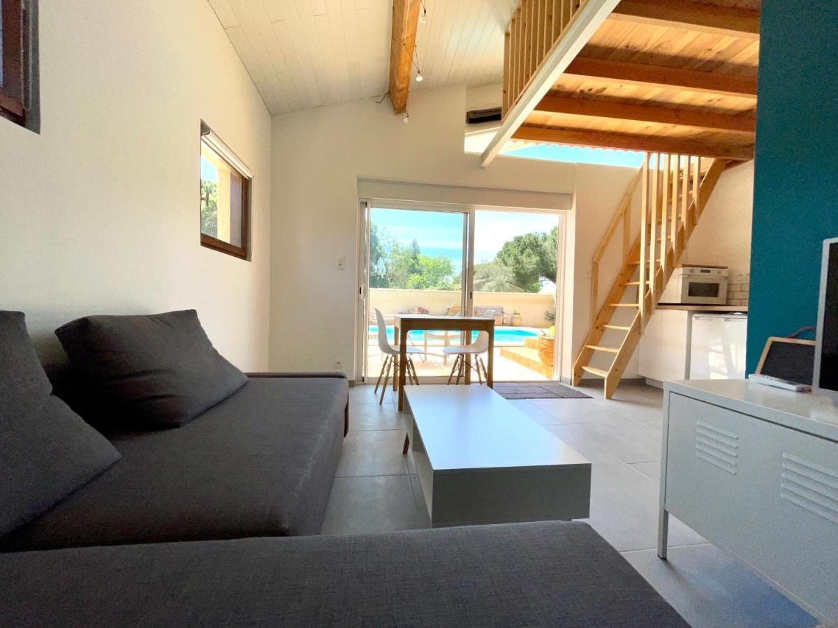 Annexe Des Pins - Studio Gite Avec Piscine & Climatisation Villeneuve-lès-Béziers 외부 사진