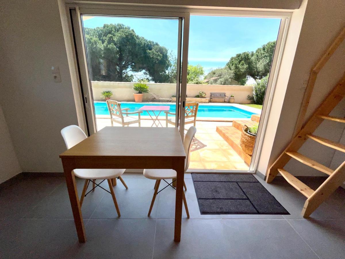 Annexe Des Pins - Studio Gite Avec Piscine & Climatisation Villeneuve-lès-Béziers 외부 사진